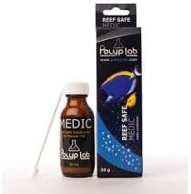 Polyp Lab Medic Reef Safe PARASlTE EIiminator Marine Ich Freshwater Ich Marine Velvet De-poIIute Water Marine and Freshwater Reefroids Coral Aquarium Fish Food (1 Medic + Food)