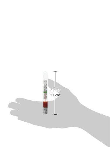 Penn-Plax Therma-Temp Standing Thermometer - Easy to Read - Accurate Aquarium Temperature Gauge with Weighted Base for Upright Placement - Safe for Freshwater & Saltwater Tanks - Clear, 4.25 Inches