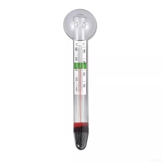 Minhe Aquarium Thermometer Set of 10 with Clear Temperature Display, Secure Suction Cup, and Double Layer Glass, Suitable for Fish Tanks and Turtle Habitats