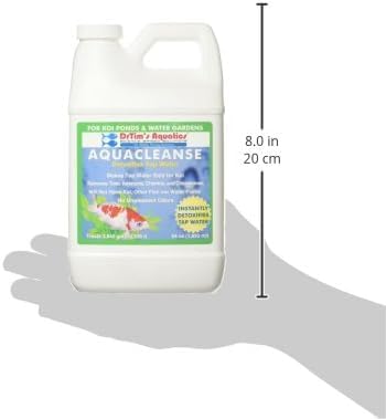 DrTim’s Aquatics AquaCleanse for Koi Aquariums – 64 oz – Tap Water Detoxifier, Dechlorinator & Ammonia Reducer for New and Cycled Fish Tanks