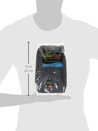 GloFish Aquarium Gravel, Fish Tank Gravel, Black With Fluorescent Accents, Compliments GloFish Tanks, 5 lb Bag