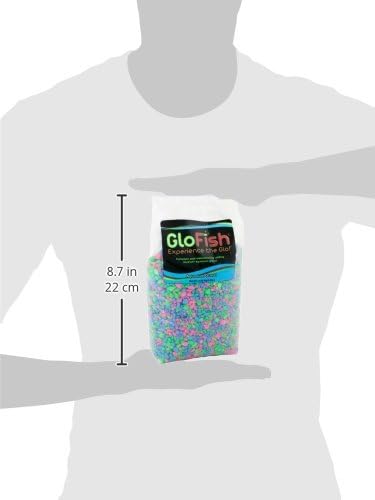 GloFish Aquarium Gravel, Pink/Green/Blue Mix, Complements GloFish Tanks, 5 Pounds