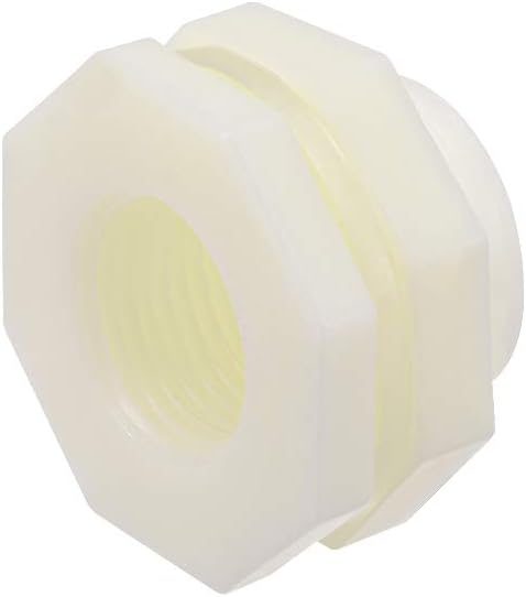 uxcell ABS Bulkhead Tank Fitting Adapter for Rain Bucket Aquariums Water Tanks Ponds G1/2 Female 6Pcs
