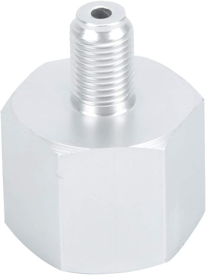 Aluminum CO2 Cylinder Adapter, 3/8 to CGA320 Regulator Adapter, Pneumatics Connector Fitting Converter Accessories for Homebrew Beer Aquarium (3/8 to W21.8)