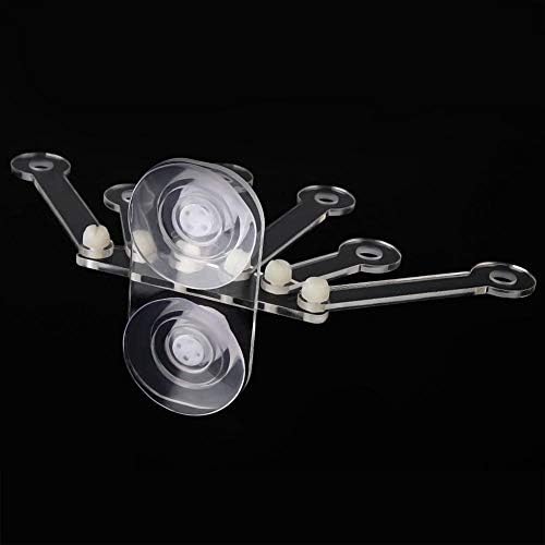 Pssopp Acrylic Aquarium Rack, Transparent Fish Bracket Holder Frag Plugs Rack Live Fish Suction Cup Stand with Six Claw