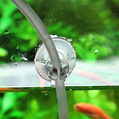 20Pcs Aquarium Suction Cup Clips Set, Fish Tank Air Line Holder, Clear Plastic for Glass Fish Supples