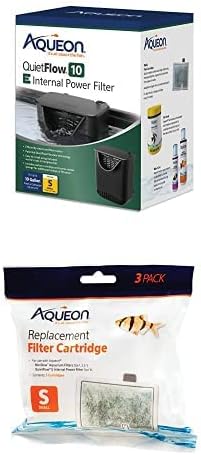 Aqueon QuietFlow E Internal Power Filter, Small, 10 Gallon Bundle