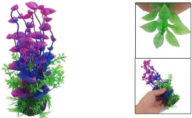 uxcell 8.3 Inch Purple Green Plant Decoration for Aquarium Landscaping