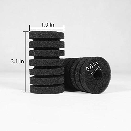 UPETTOOLS Aquarium Biochemical Sponge Filter Ultra Quiet Aquarium Air Pump Bio Sponge Fish Tank Foam Filter Comes with 4/2 Sponges 4/2of Bio Ceramic Media Balls