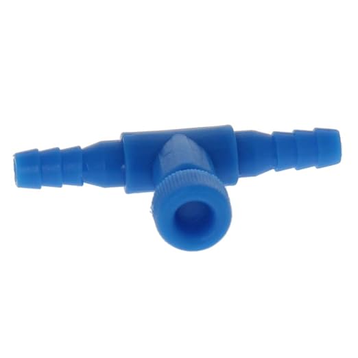 MroMax Aquarium 2 Way Air Line Plastic Regulator Connector for Fish Tank Pump 4mm/0.16", Blue 20 Pcs