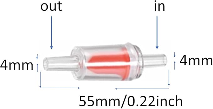 10pcs Aquarium Air Pump Check Valves Plastic One Way Non-Return Check Valve