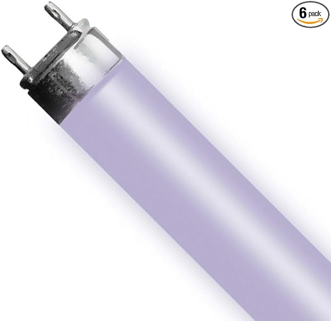 Helios 6 Pack T5 Bulb 24W Aquarium Light Bulb HO for 24" 2 ft 6500K 10000K Actinic Pink (6 x Actinic Combo Growth)