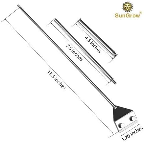 SunGrow Aquarium Glass Cleaner, Long Handheld Tool Cuts Cleaning Time to Half, Keep Hands Dry, Sharp Blade to Scrape Thickest Residue, Frequent Tank Maintenance