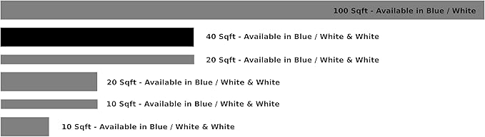 Filter Floss, Polishing Filter Pad for Fish Tank & Aquarium Filters - White/Blue - 2'x20' (40 sq. ft.)…