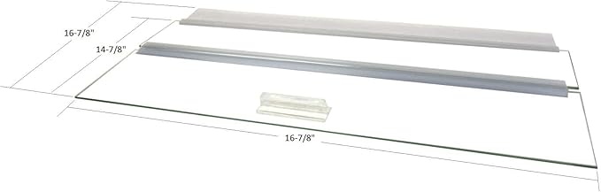 Glass Canopy Two Piece Set for Aquariums with and Without Center Braces, 5 Gallon to 200 Gallon Aquariums (Tank with Center Brace, 36" L x 18" W)