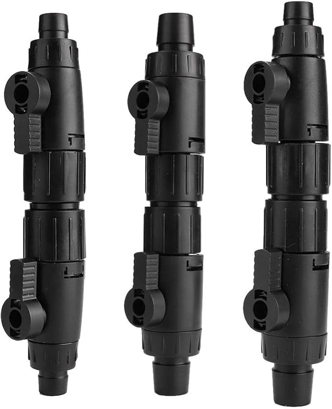 Pssopp Aquarium Hose Valve Pipe Valve Fish Quick Release Connector Aquarium WaterControl Valve Pipe Connector Adapter with Quick Release Handle(12 to 16mm)