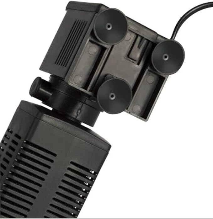 300 GPH Submersible Aquarium Internal Filter Pump for (40 to 150 Gal) Fish and Turtle Tank and Pond with Chemical, Physical, and Biological Filtration, Black, 20240326-1