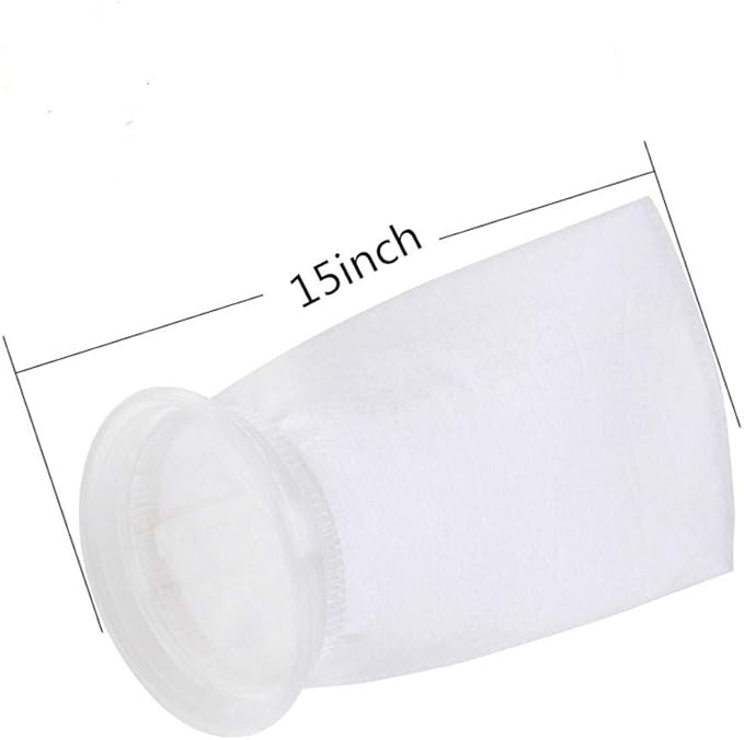 4 Inch Ring by 15 Inch Long Filter Socks 75 Micron - Aquarium Sump Pond Felt Fabric Filter Bag - 3 Pack (75 Micron)