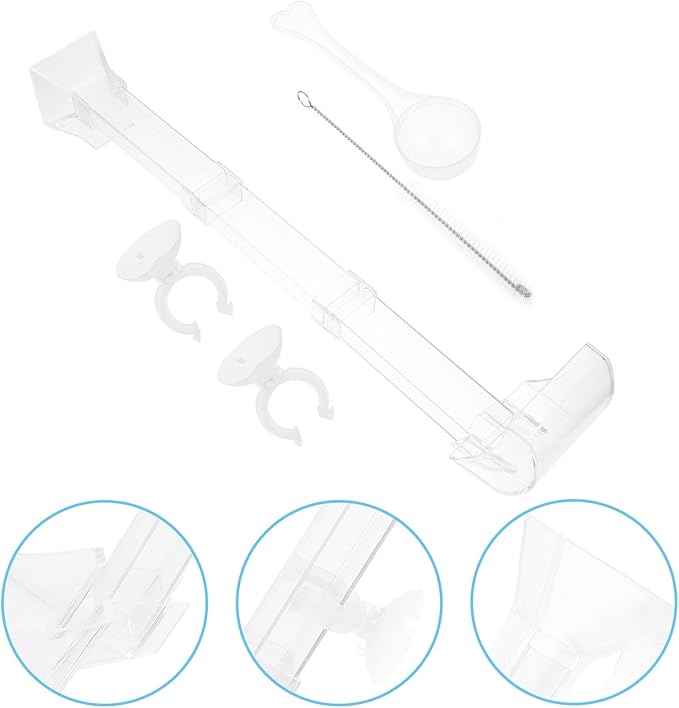 Levemolo Aquarium Feeder Tube Fish Food Dispenser for Betta Shrimp Tanks, Submersible Feeding Pipe with Connector, Aquarium Supplies for Automatic Fish Feeding