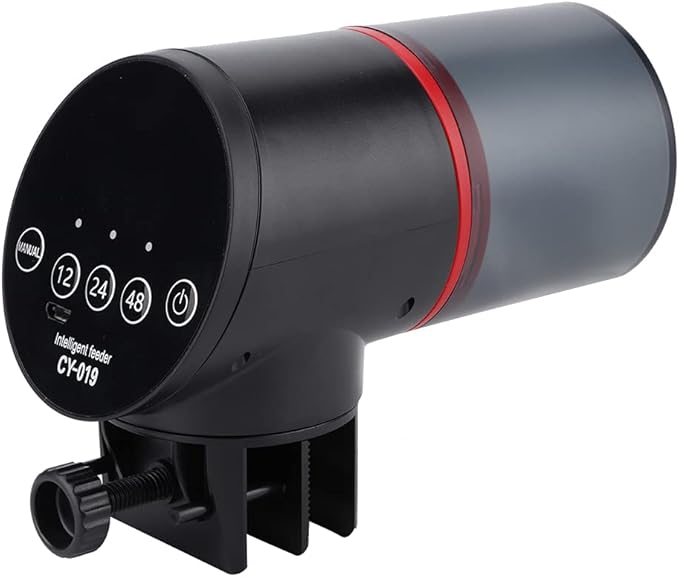 Automatic Fish Feeder Smart, Fish Feeder Timing, Charging Food Dispenser ABS Plastic Stable Feeding Tool for Aquarium Tank and Water Pet Breeding