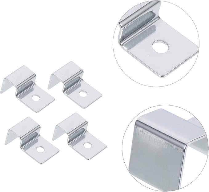 BESPORTBLE 16pcs Stainless Steel Aquarium Cover Holders Fish Tank Lid Support Clips Easy to Install Aquarium Accessories for Thick Glass and Wear-Resistant Design