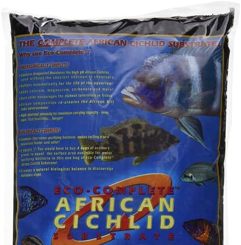 CaribSea Aquatics Eco-Complete African Cichlid Zack Sand, 20-Pound, Black