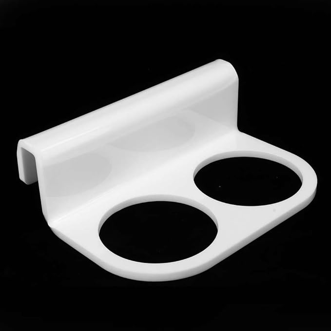 Pssopp Aquarium Filter Bag Bracket, Easy to Install Convenient Design Fish Double Hole Filter Socks Holder Acrylic Filter Bag Support (White)