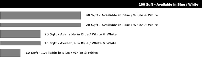 Filter Floss, Polishing Filter Pad for Fish Tank & Aquarium Filters - White/Blue - 2'x50' (100 sq. ft.)