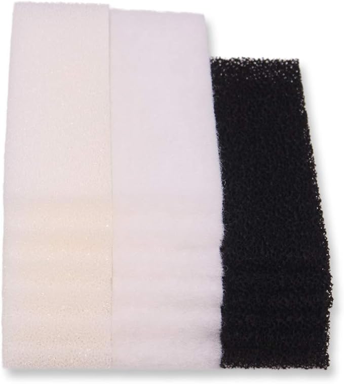 Compatible Filter Pads for Fluval U3 Aquarium Filter (6X Foam Pads, 6X Carbon Filter, 6X Polyester Filter Pads)