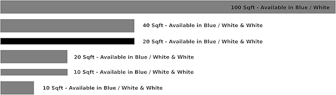 Filter Floss, Polishing Filter Pad for Fish Tank & Aquarium Filters - White/Blue - 1'x20' (20 sq. ft.)