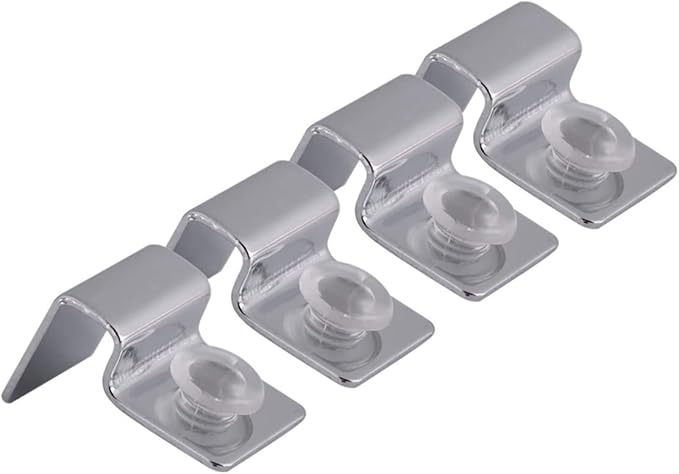 balacoo 2sets Stainless Steel Aquarium Tank Lid Support Clip for Glass Covers Easy Installation Fish Tank Lid Holder Aquarium Accessory 6mm 4pcs*2