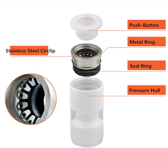 Aquarium CO2 Proof Tubing and Quick Connect Fittings CO2 System Improving Kit