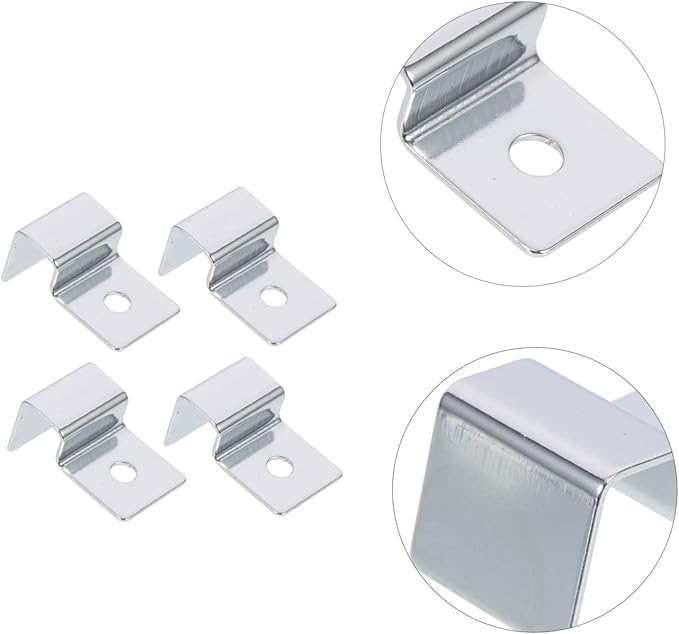 BESPORTBLE 12pcs Stainless Steel Fish Tank Lid Support Clips Aquarium Glass Cover Holders for Easy Installation and Secure Support of Fish Tank Lids