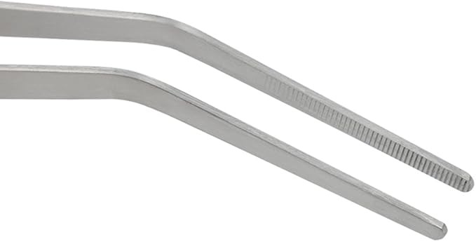 Straight and Curved Stainless Steel Super Thick Tweezers Set,Pliers Aquarium Tool Fish Tank Aquatic Plants Forceps Clip (15")