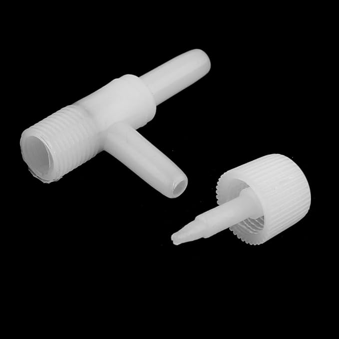 uxcell Aquarium Plastic 2 Way 3mm Inner Dia Air Line Tubing Flow Control Valve 50 Pcs