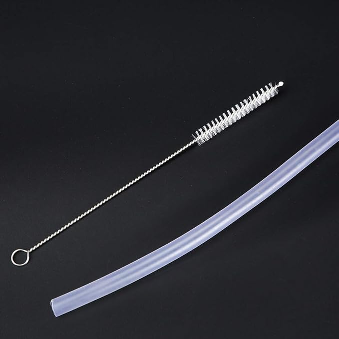 Aquarium Filter Brush Set Flexible Double Ended Bristles Hose Cleaner with Stainless Steel Long Tube Cleaning Brush and 10 Pcs Different Sizes Bristles Brushes for Fish Tank for Home Kitchen