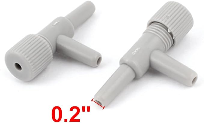 uxcell 47 x 23mm Aquarium Fish Tank Oxygen Air Line Tubing Control Valves 20 Pcs Gray