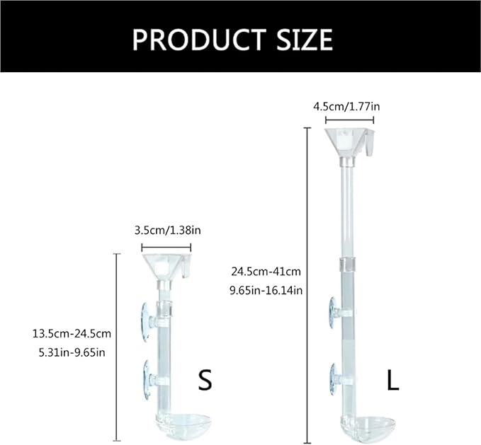 Adjustable Automatic Fish Feeder Set (Tank-Mounted Timer Feeder)(S)