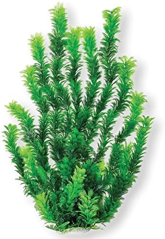 Aquatop PD-BH55 24 Inch Dark Green Bushy Aquarium Plant with Weighted Base
