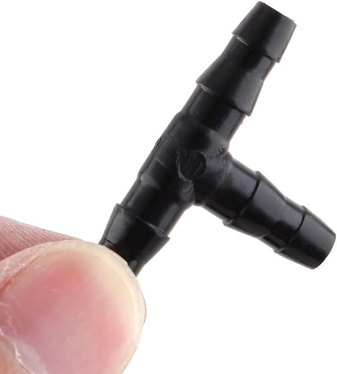 uxcell 10 Pcs 6mm Dia 3 Ways T Shape Airline Air Tube Connectors for Aquarium
