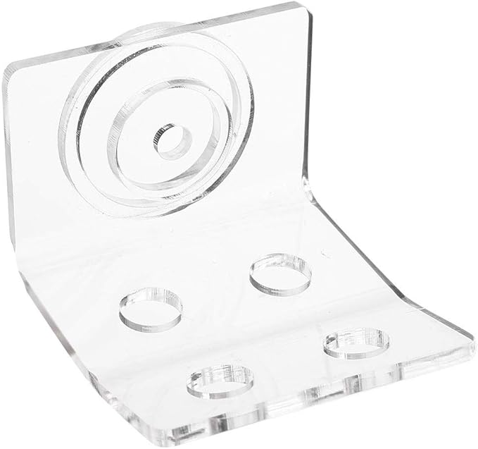 GLOGLOW Racks Holder, 2Pcs Frag Rack Acrylic Aquarium Rack Transparent Fish Bracket Holder Aquarium 4 Holes Front Loading Bending SPS Button Base