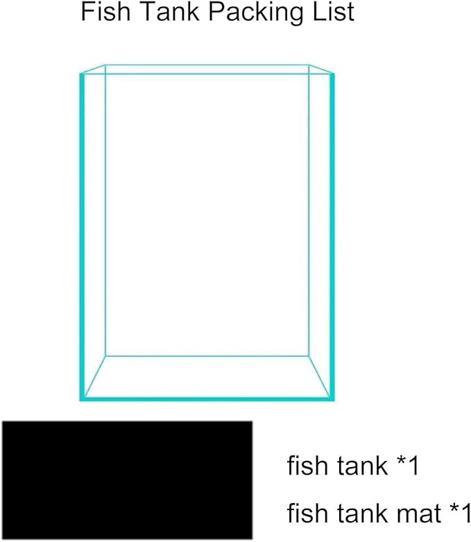 Vimvins 3 Gallon Glass Fish Tank, Easy to Maintain Small Aquarium for Betta/Snails/Shrimp and Aquatic Planting.