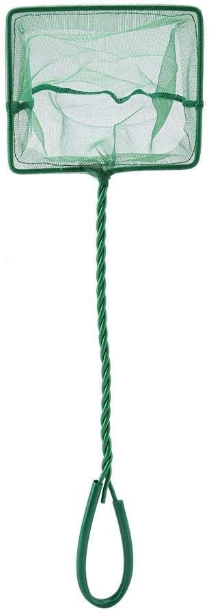Yosoo Portable Green Nylon Fishing Dip Net Twisted Grip Fishing Landing Nets Floating Objects Clean Tools for Fishbowl Aquarium (6 inch)