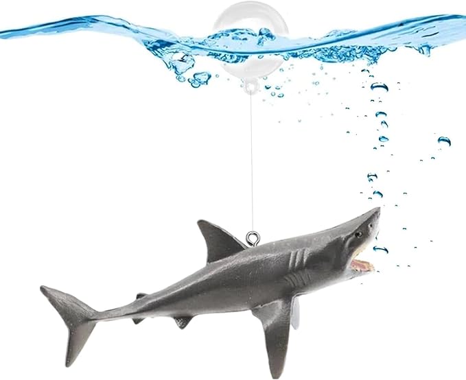 Floating Shark Ornament - Adjustable Aquarium Shark Animal Decor, Shark Pool Décor | Aquarium Floating Shark Ornaments Thematic Ornaments Suitable for Aquarium All Kinds Pet Supplies