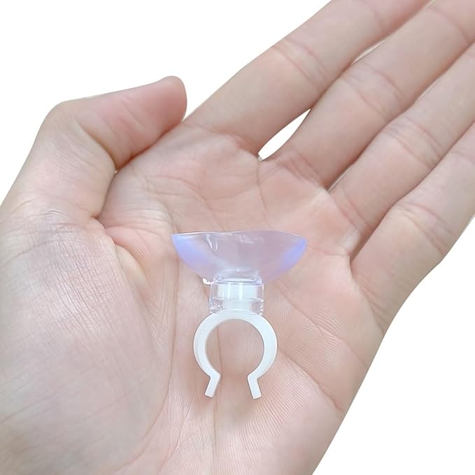 uxcell Aquarium Suction Cup Clips Airline Tube Holders Clamps for Fish Tank Clear 13mm 6Pcs