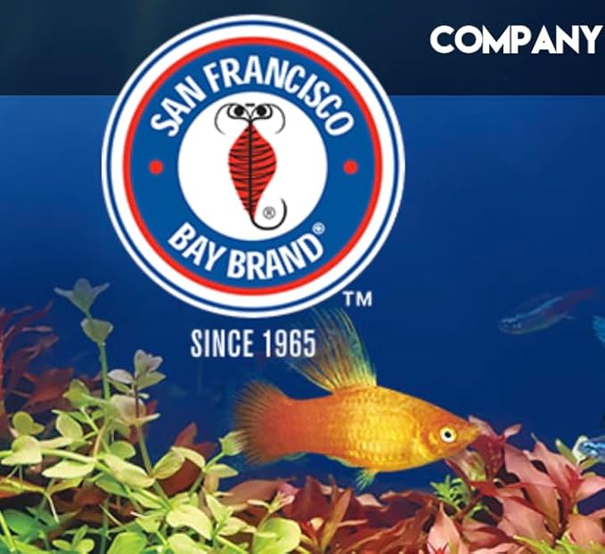 San Francisco Bay Brand Fish Food 0.7 oz - Fun Feeder Sinking Fish Food Pellets for Tropical Fish, Goldfish Food with Spirulina - 0.6-0.9mm Micro Pellets for Freshwater & Saltwater Fish, 20g