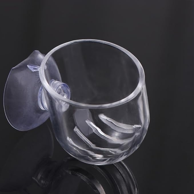 Fish Tank Plant Cup 6PCS Aquarium Growing Cups Acrylic Waterweed Cup Aquarium Decoration Plant Cup Pot with Suction Holder Mini Gardening Vase Feeder