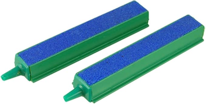 CNZ® Fish Tank Air Bubble 2-Piece Air Stone Bars Green/Blue (4-inch)