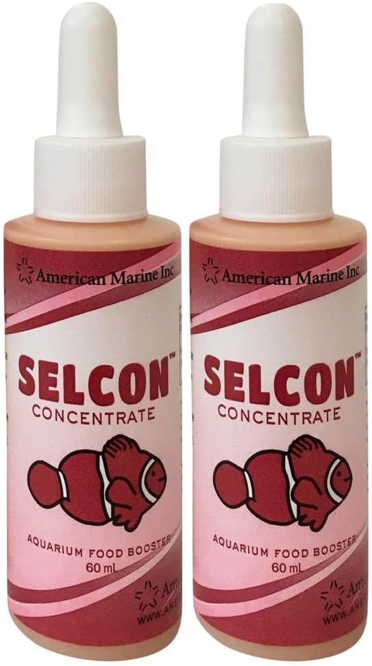 Generic Selcon American marine Aquarium Fish Food (2 Small Bottles = 120mL Total)