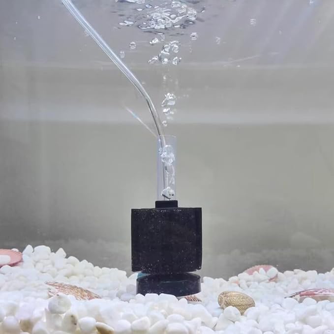 AQUANEAT Aquarium Siphon, Fish Tank Siphon Bundle with 3packs Sponge Filter up to 10Gal